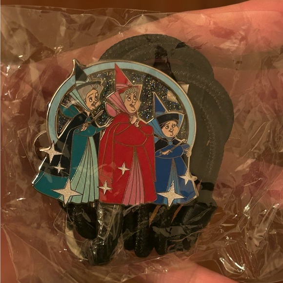 Disney Sleeping Beauty Fairies flora fauna merryweather cast bolo lanyard